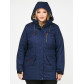 Женская зимняя парка большого размера темно-синего цвета 1964TS