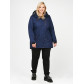 Женская зимняя парка большого размера темно-синего цвета 1964TS
