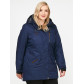 Женская зимняя парка большого размера темно-синего цвета 1964TS