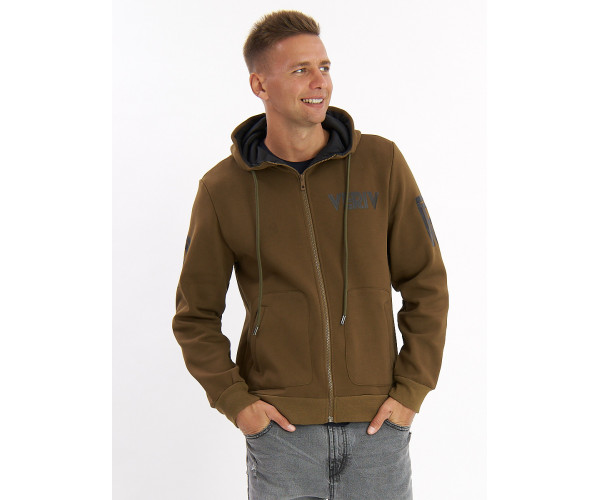 Толстовка мужская цвета хаки 3003Kh