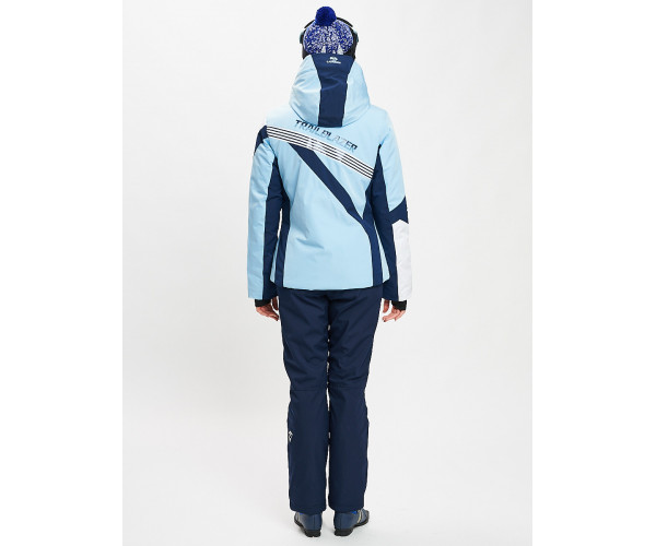 Горнолыжный костюм женский голубого цвета 077031Gl