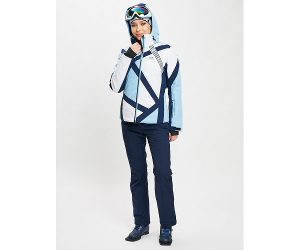 Горнолыжный костюм женский голубого цвета 077031Gl