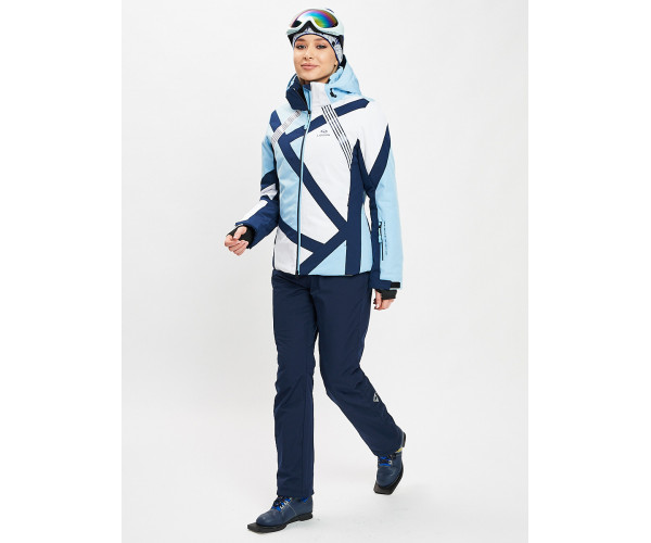 Горнолыжный костюм женский голубого цвета 077031Gl