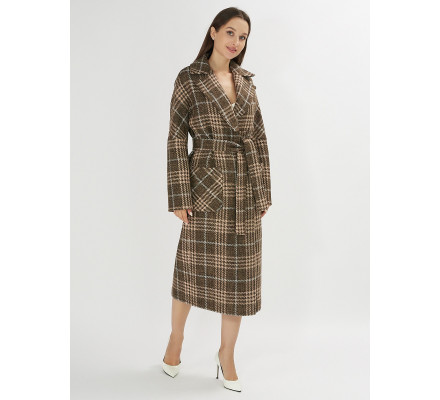 Пальто демисезонное коричневого цвета 40002K