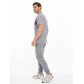 Костюм джоггеры с футболкой серого цвета 9181Sr