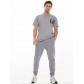 Костюм джоггеры с футболкой серого цвета 9181Sr