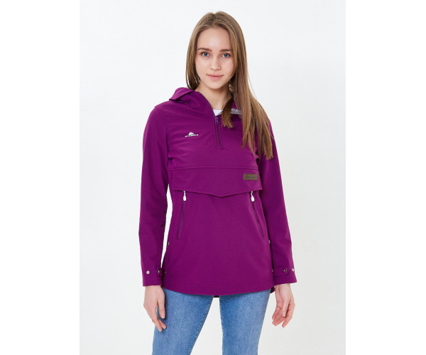 Женский осенний весенний анорак фиолетового цвета 1914F