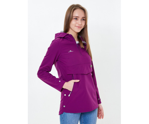 Женский осенний весенний анорак фиолетового цвета 1914F