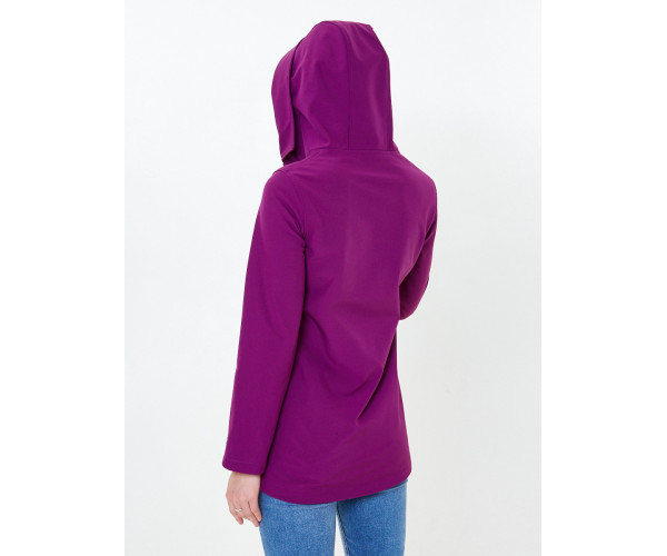 Женский осенний весенний анорак фиолетового цвета 1914F