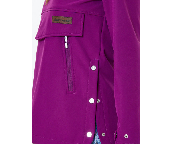 Женский осенний весенний анорак фиолетового цвета 1914F