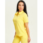 Спортивная футболка поло женская желтого цвета 33412J
