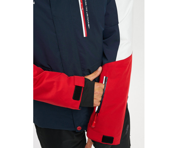 Горнолыжная куртка мужская красного цвета 77018Kr