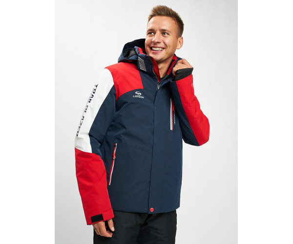 Горнолыжная куртка мужская красного цвета 77018Kr