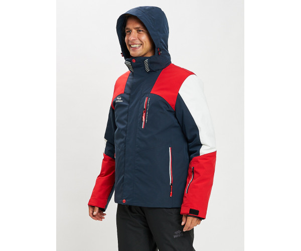 Горнолыжная куртка мужская красного цвета 77018Kr