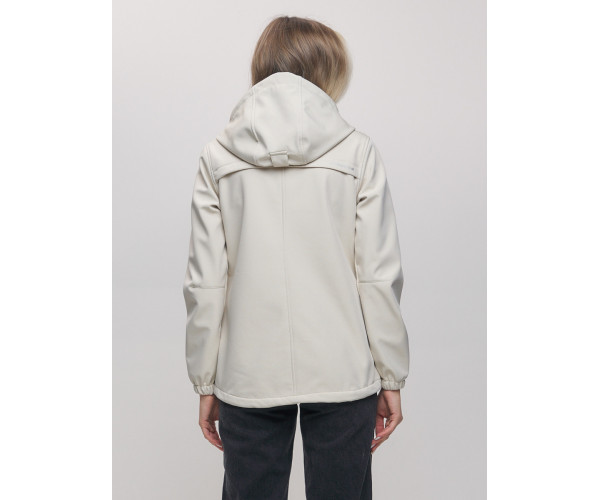 Ветровка  женская бежевого цвета 20014B