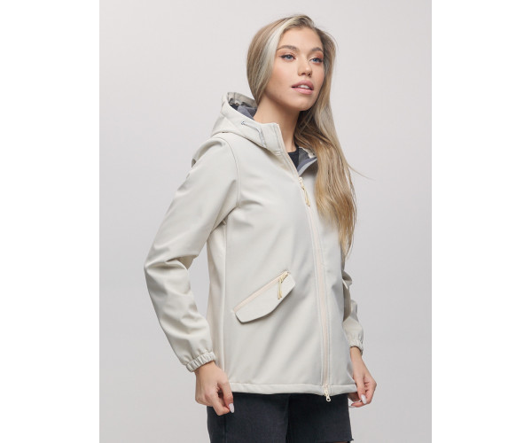 Ветровка  женская бежевого цвета 20014B