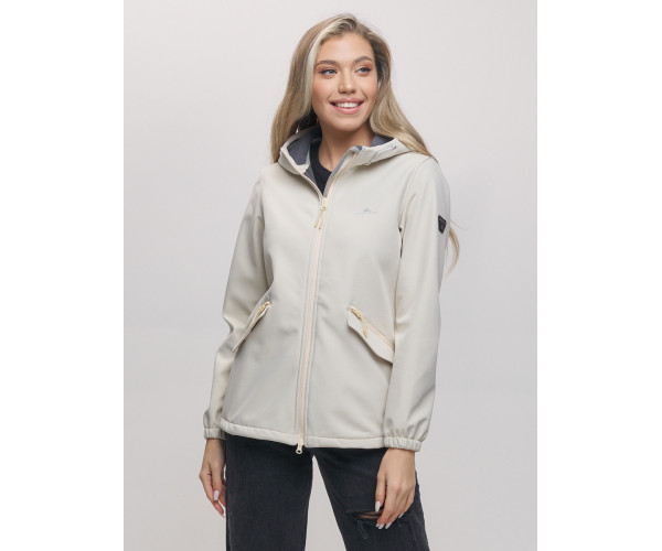 Ветровка  женская бежевого цвета 20014B