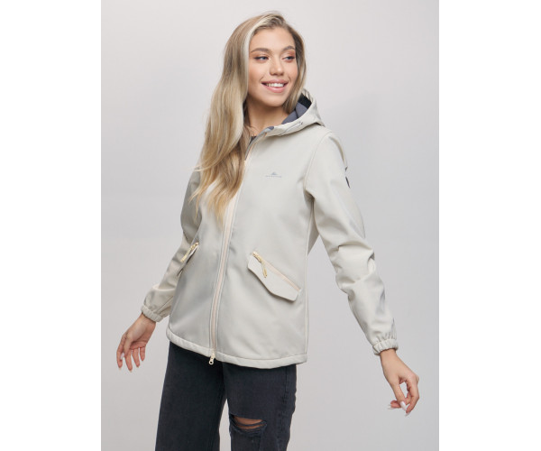 Ветровка  женская бежевого цвета 20014B