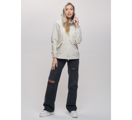 Ветровка  женская бежевого цвета 20014B