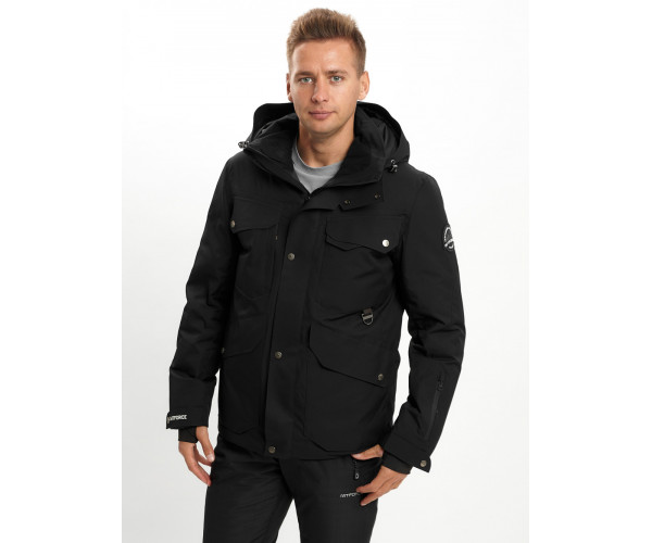 Горнолыжный костюм мужской  черного цвета 02088Ch