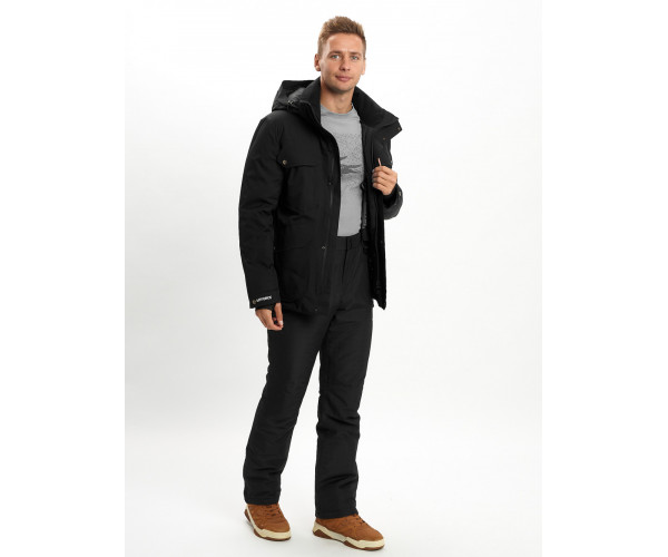 Горнолыжный костюм мужской  черного цвета 02088Ch