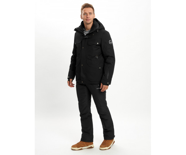 Горнолыжный костюм мужской  черного цвета 02088Ch