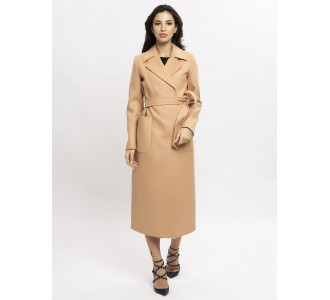 Пальто демисезонное горчичного цвета 4057G