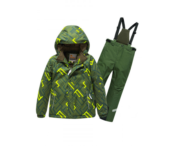 Горнолыжный костюм Valianly детский хаки цвета 9013Kh