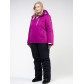 Женский зимний костюм горнолыжный большого размера фиолетового цвета 011982F