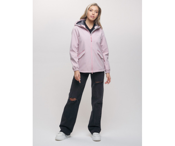 Ветровка  женская розового цвета 20014R
