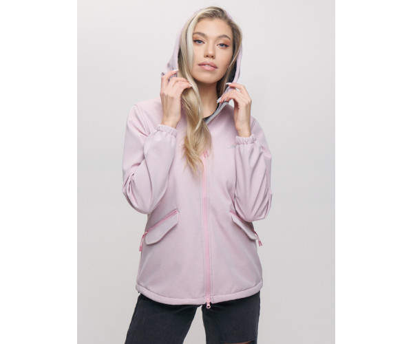Ветровка  женская розового цвета 20014R