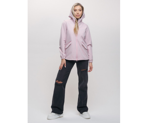 Ветровка  женская розового цвета 20014R