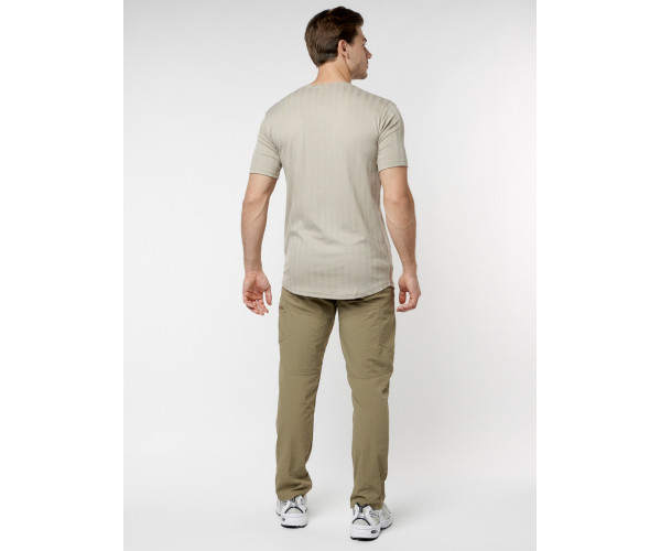 Мужская футболка в сетку бежевого цвета 221490B