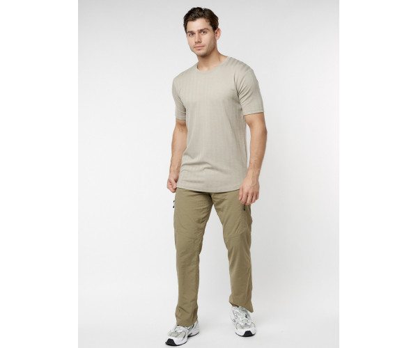 Мужская футболка в сетку бежевого цвета 221490B