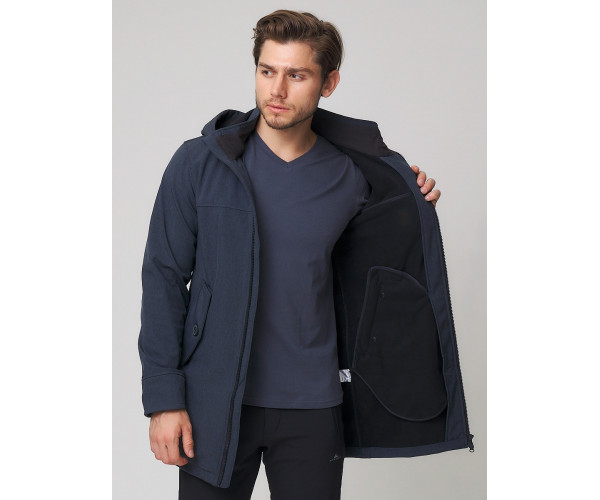 Спортивный костюм мужской  темно-серого цвета 02020TC