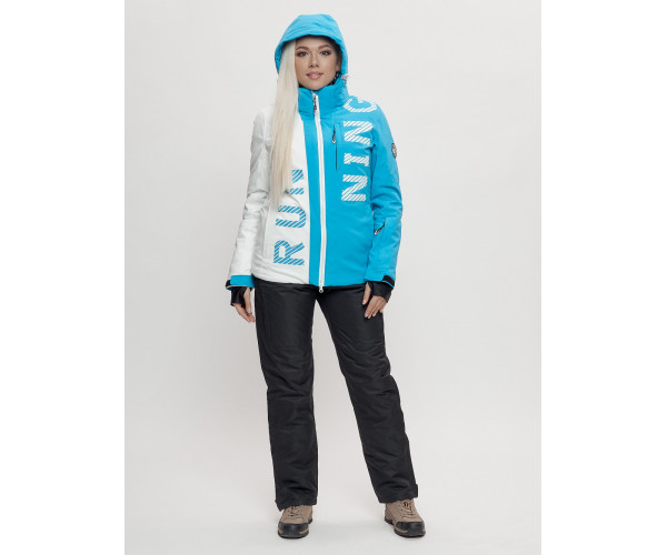 Горнолыжный костюм женский синего цвета 668S