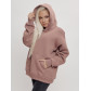 Худи женское оверсайз с начосом бежевого цвета 1086B