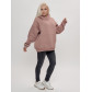 Худи женское оверсайз с начосом бежевого цвета 1086B