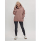 Худи женское оверсайз с начосом бежевого цвета 1086B