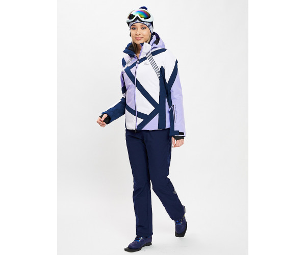 Горнолыжный костюм женский фиолетового цвета 077031F
