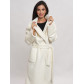 Пальто зимнее женское белого цвета  41881Bl
