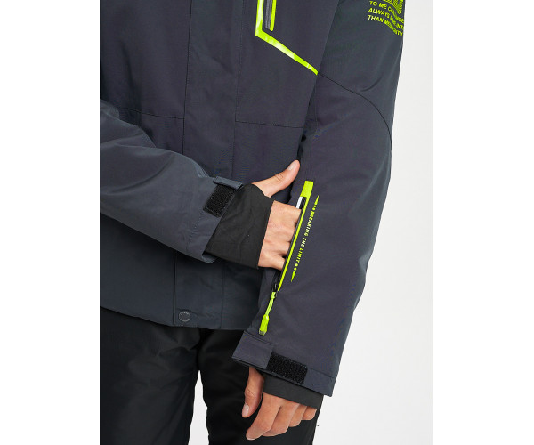 Горнолыжный костюм мужской темно-серого цвета 077014TC