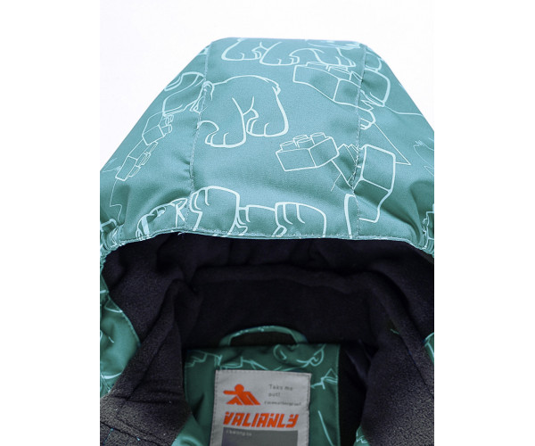 Горнолыжный костюм Valianly детский зеленого цвета 9011Z