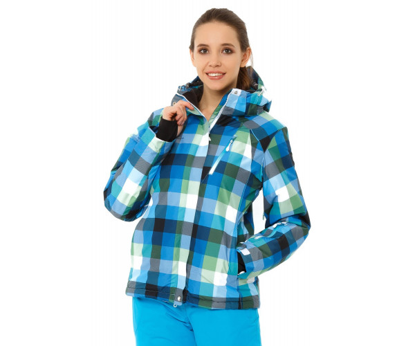 Женская зимняя горнолыжная куртка голубого цвета 1807Gl