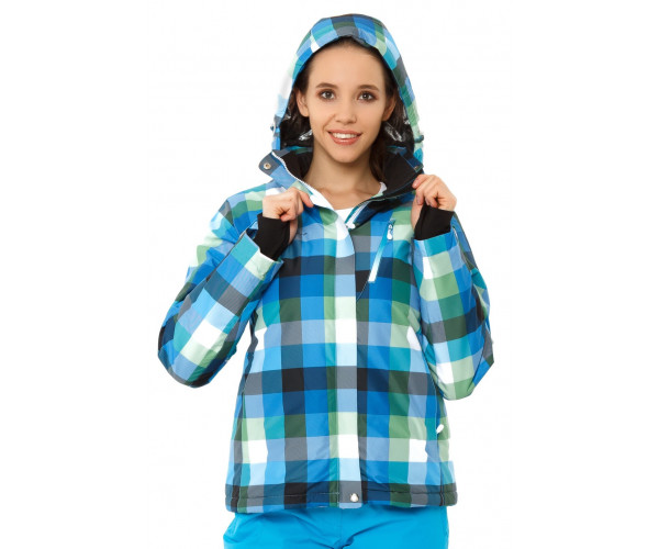 Женская зимняя горнолыжная куртка голубого цвета 1807Gl