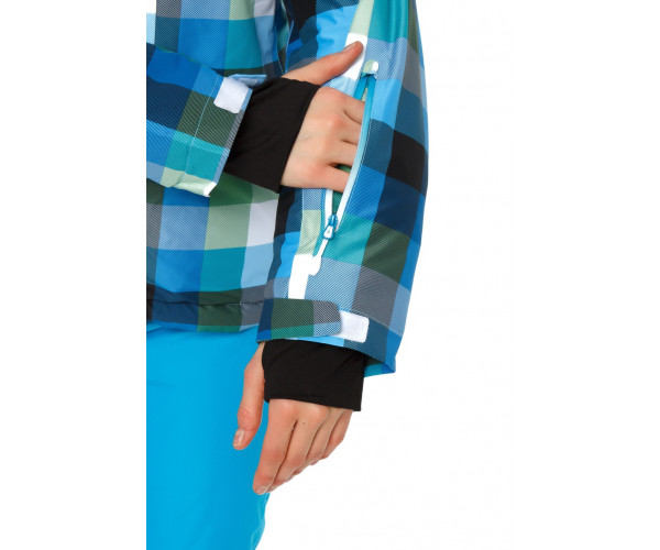 Женская зимняя горнолыжная куртка голубого цвета 1807Gl