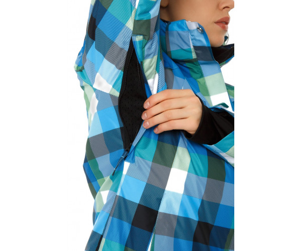 Женская зимняя горнолыжная куртка голубого цвета 1807Gl