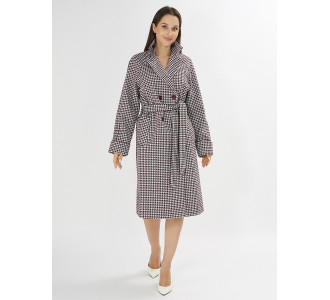 Пальто демисезонное бордового цвета 42121-1Bo