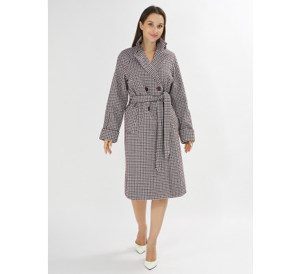 Пальто демисезонное бордового цвета 42121-1Bo