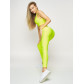 Костюм для фитнеса салатового цвета 22098Sl